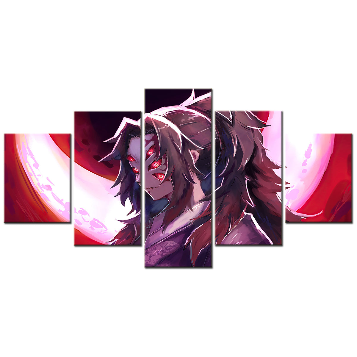 Demon Slayer - Kimetsu no Yaiba - 5 Pieces Wall Art - Kokushibou 2 - Demon Slayer Poster - Demon Slayer Wall Art