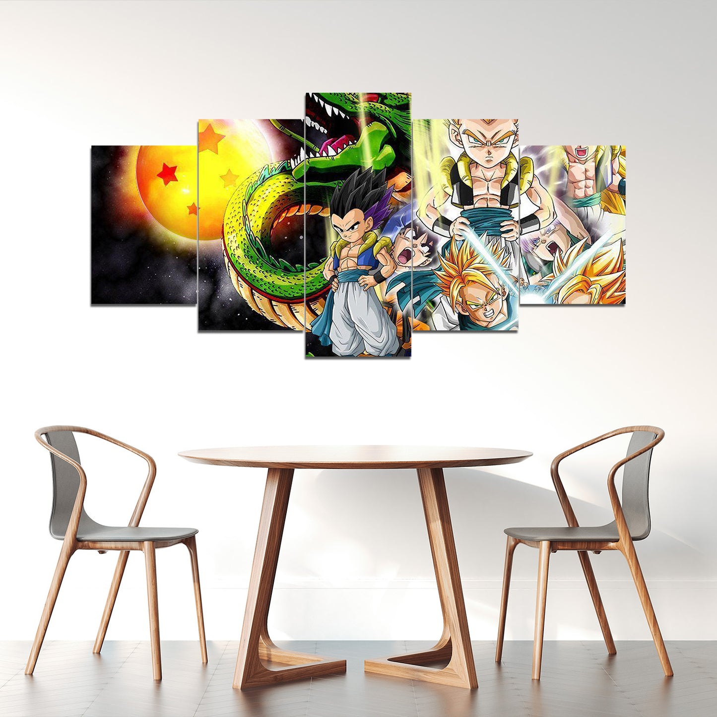 Dragon Ball - 5 Pieces Wall Art - Goten - Trunks - Gotenks - Shenlong - Dragon Ball Poster - Dragon Ball Canvas
