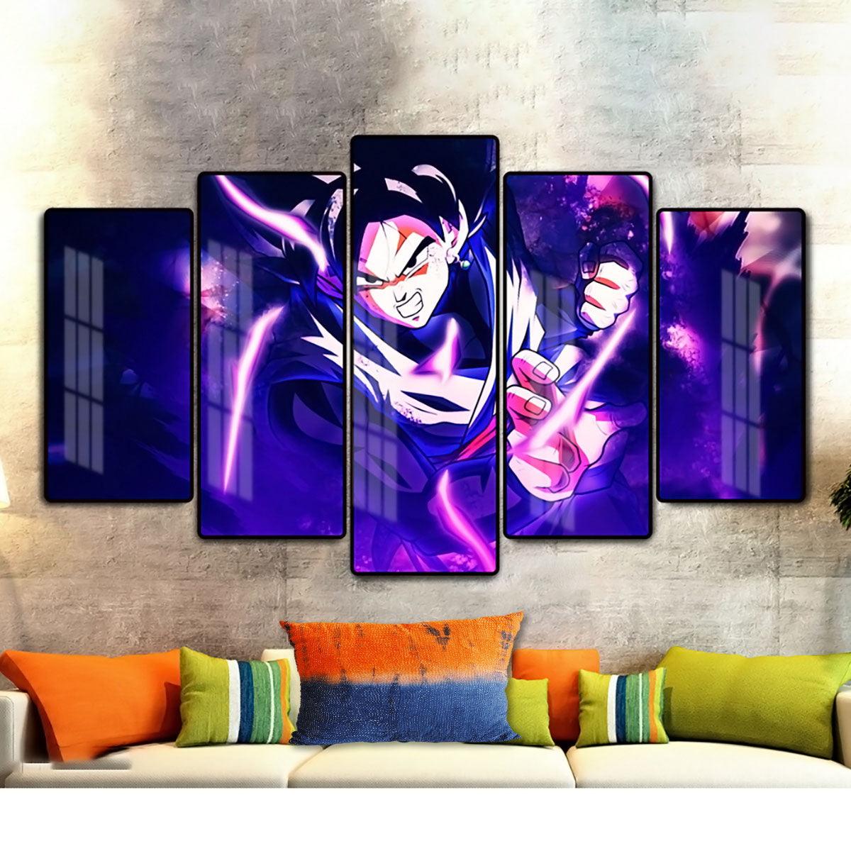 Dragon Ball - 5 Pieces Wall Art - Black Goku - Dragon Ball Poster - Dragon Ball Canvas