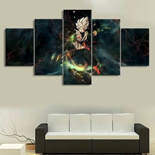 Dragon Ball - 5 Pieces Wall Art - Black Goku - Dragon Ball Poster - Dragon Ball Canvas