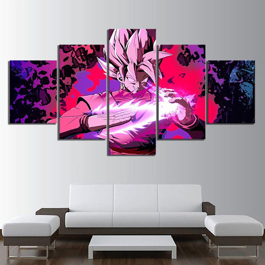 Dragon Ball - 5 Pieces Wall Art - Black Goku - Super Saiyan Rose - Dragon Ball Poster - Dragon Ball Canvas