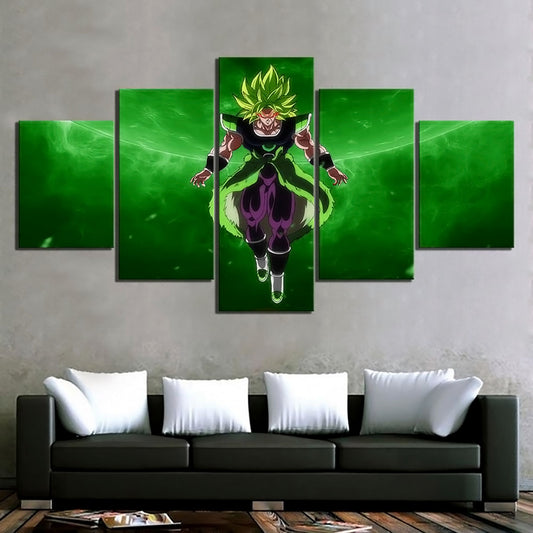 Dragon Ball - 5 Pieces Wall Art - Broly - Dragon Ball Poster - Dragon Ball Canvas