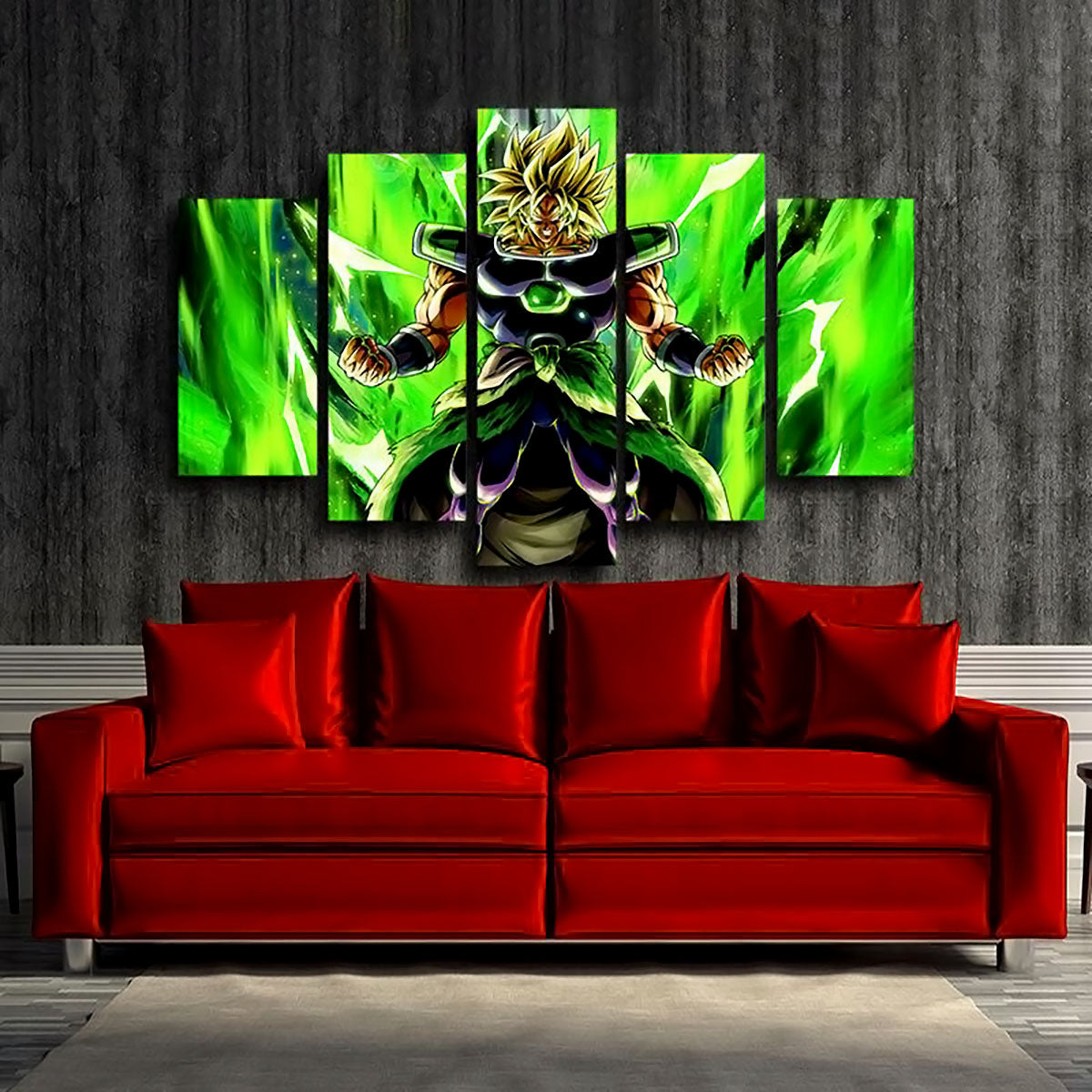 Dragon Ball - 5 Pieces Wall Art - Broly - Super Saiyan - Dragon Ball Poster - Dragon Ball Canvas