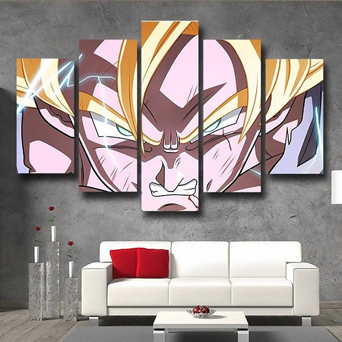 Dragon Ball - 5 Pieces Wall Art - Goku - Super Saiyan - Dragon Ball Poster - Dragon Ball Canvas