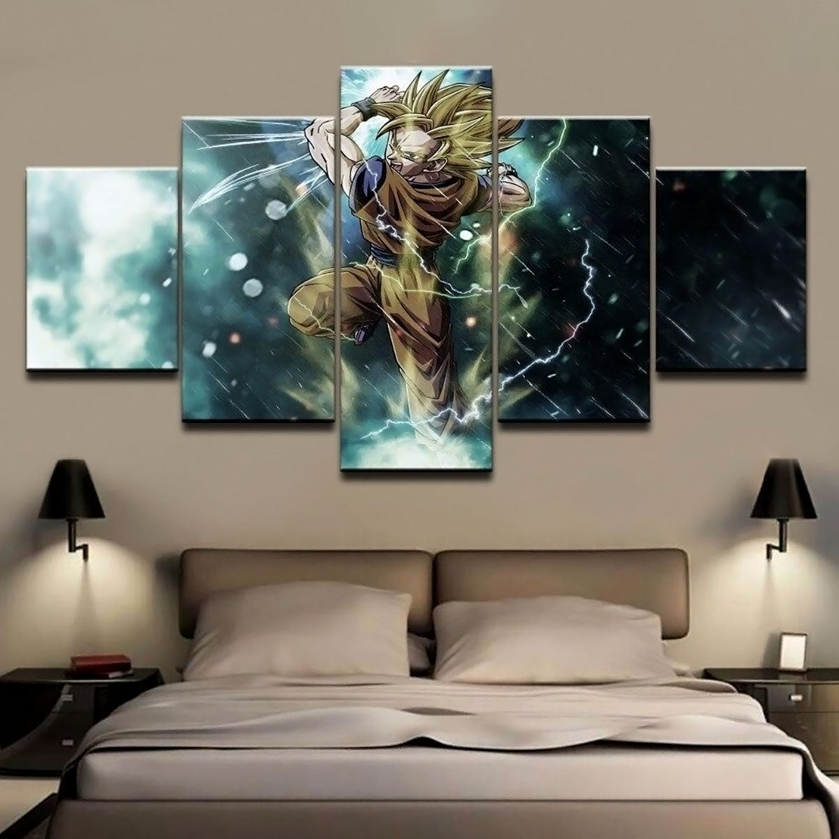 Dragon Ball - 5 Pieces Wall Art - Goku - Super Saiyan 3 - Dragon Ball Poster - Dragon Ball Canvas