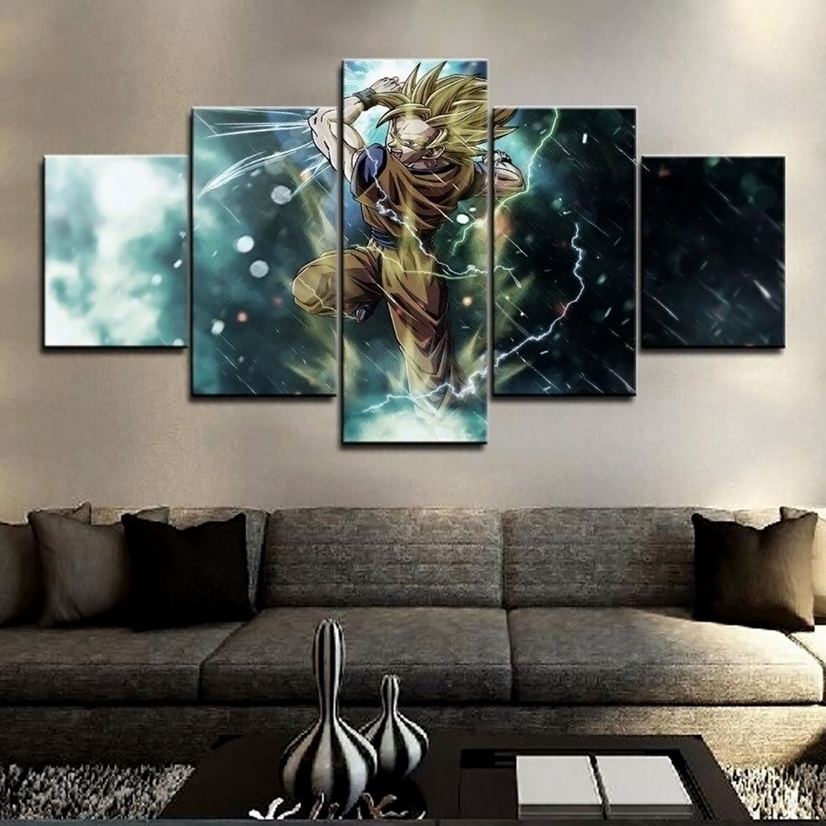 Dragon Ball - 5 Pieces Wall Art - Goku - Super Saiyan 3 - Dragon Ball Poster - Dragon Ball Canvas