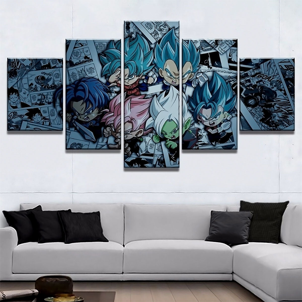 Dragon Ball - 5 Pieces Wall Art - Goku - Vegeta - Trunks - Black Goku - Dragon Ball Poster - Dragon Ball Canvas