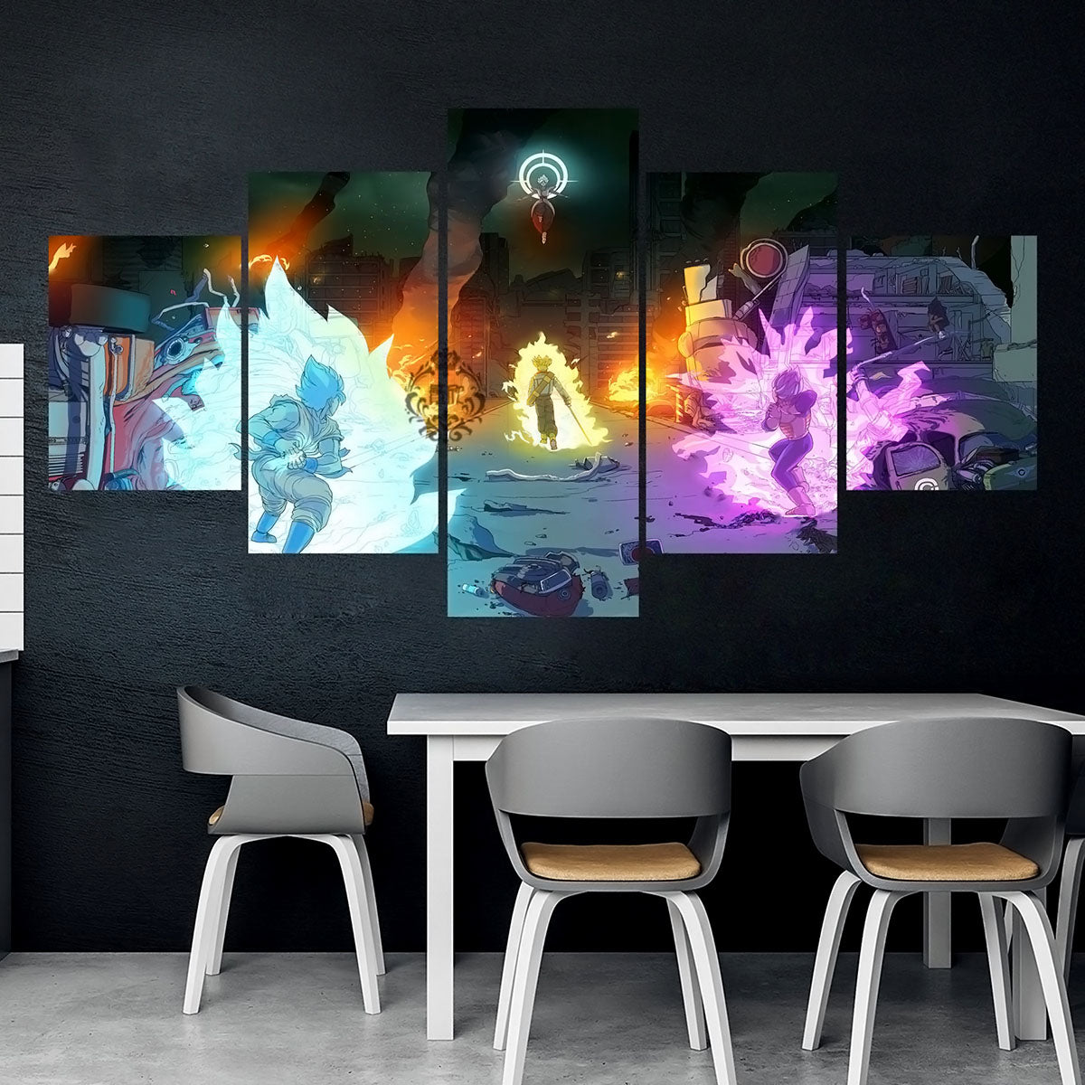 Dragon Ball - 5 Pieces Wall Art - Goku - Vegeta - Trunks - Fusion Zamasu - Dragon Ball Poster - Dragon Ball Canvas