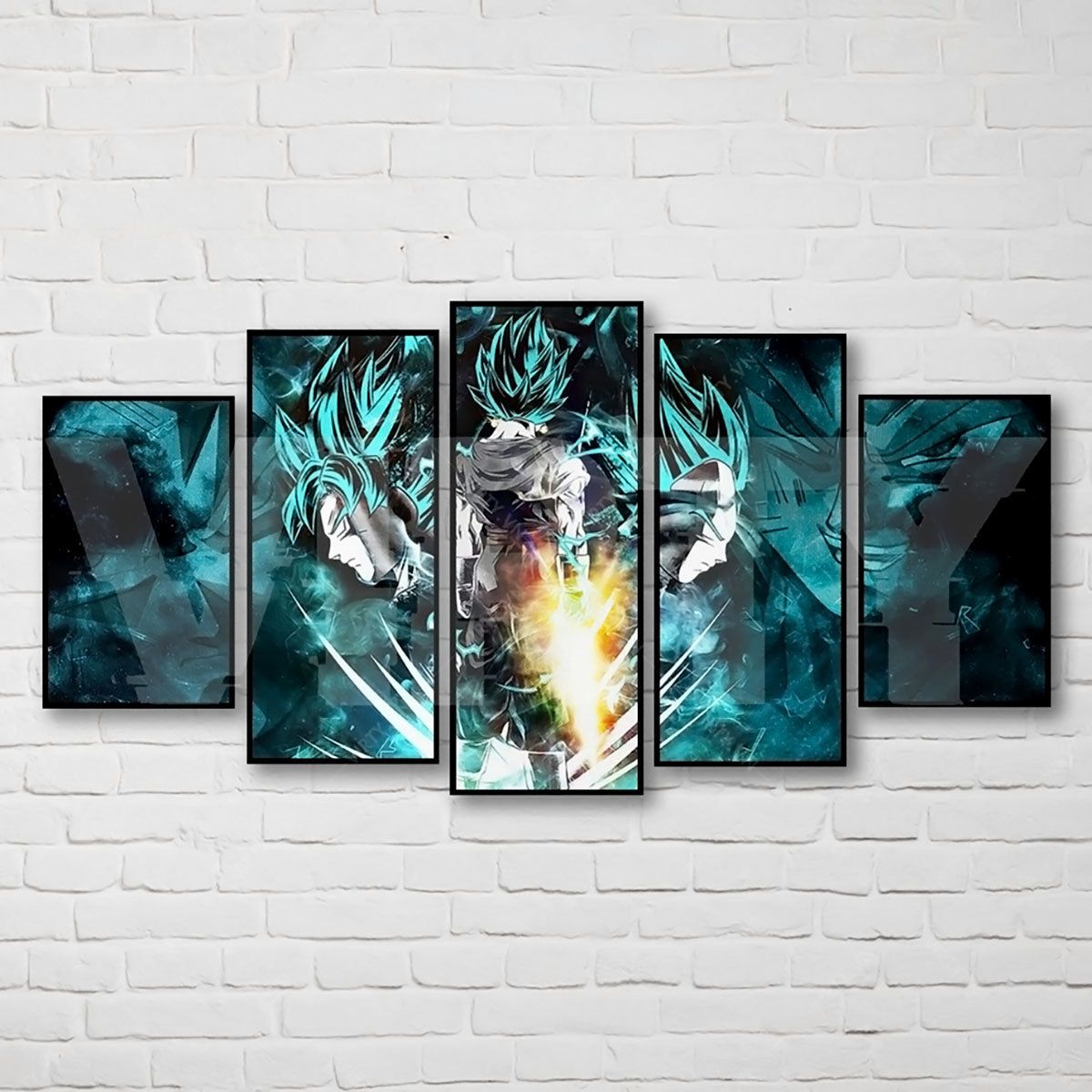 Dragon Ball - 5 Pieces Wall Art - Goku - Vegeta - Vegeto - Super Saiyan Blue - Dragon Ball Poster - Dragon Ball Canvas