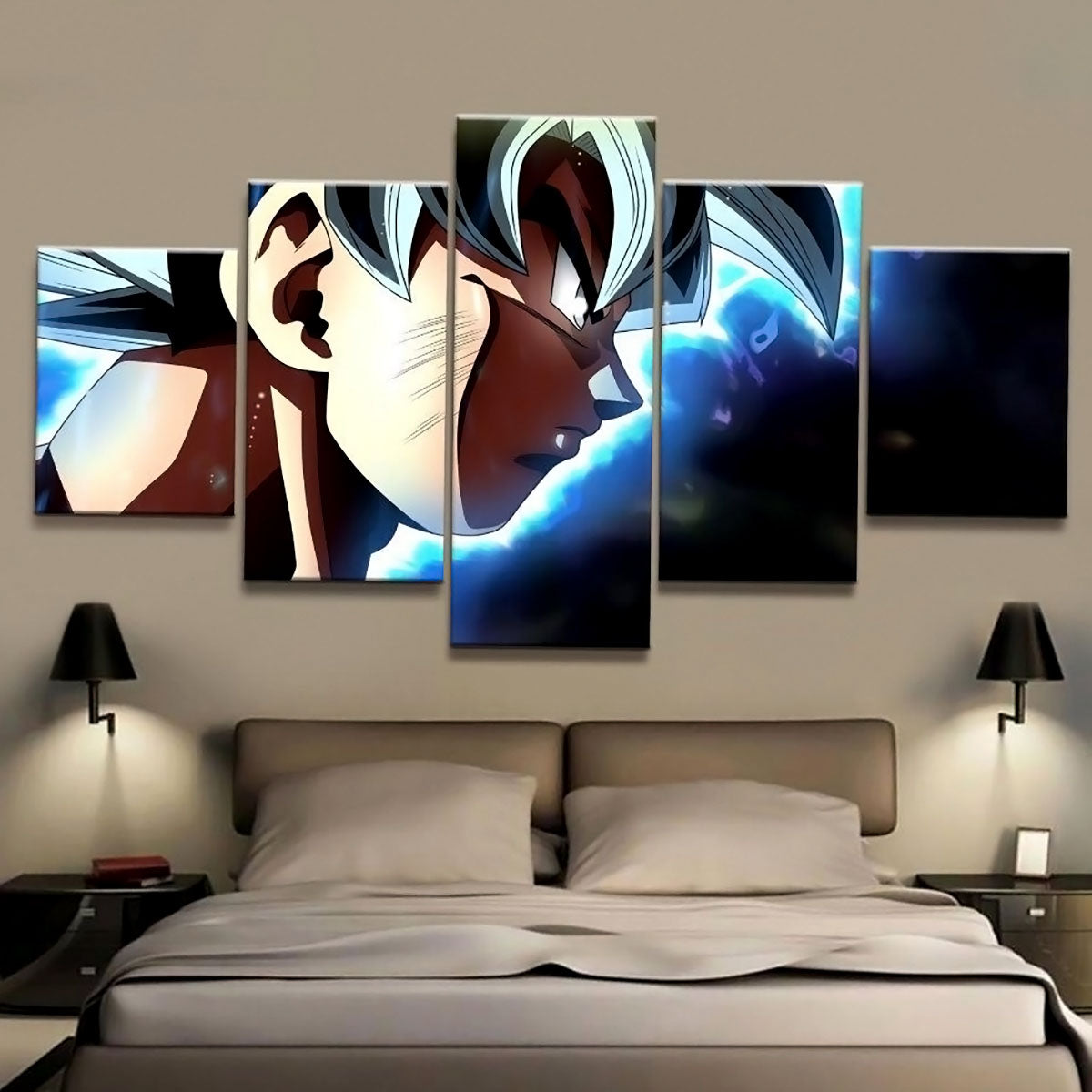 Dragon Ball - 5 Pieces Wall Art - Mastered Ultra Instinct Goku - Dragon Ball Poster - Dragon Ball Canvas
