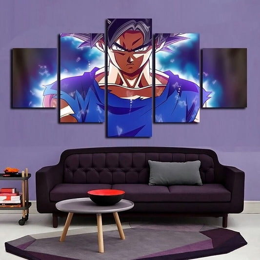 Dragon Ball - 5 Pieces Wall Art - Mastered Ultra Instinct Goku - Dragon Ball Poster - Dragon Ball Canvas
