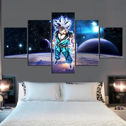 Dragon Ball - 5 Pieces Wall Art - Mastered Ultra Instinct Goku - Dragon Ball Poster - Dragon Ball Canvas