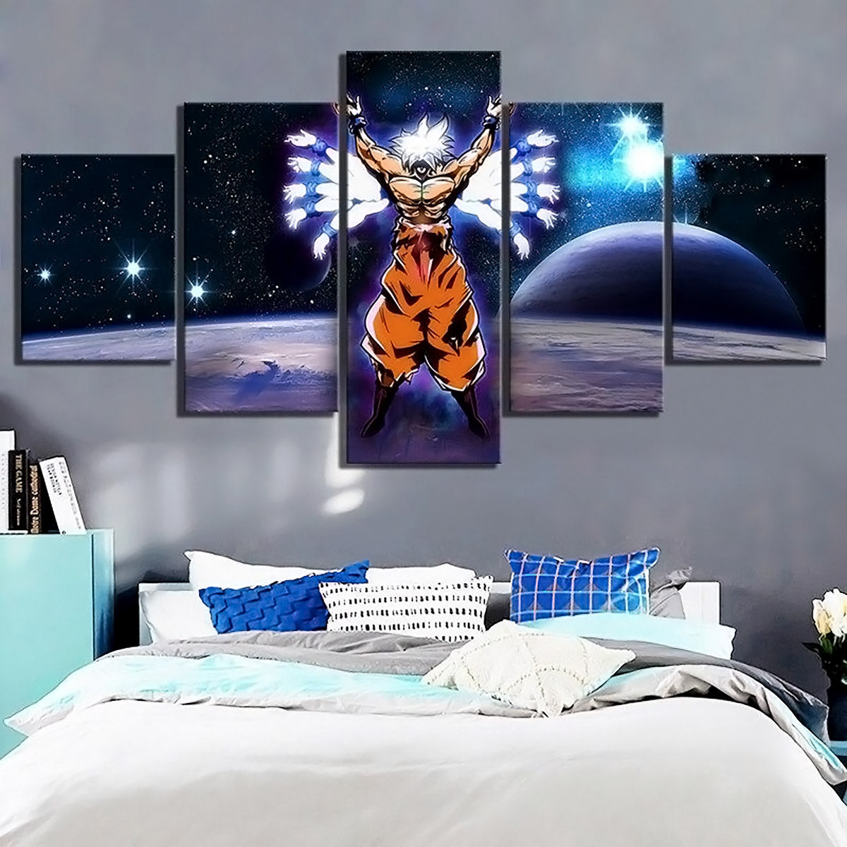 Dragon Ball - 5 Pieces Wall Art - Mastered Ultra Instinct Goku - Dragon Ball Poster - Dragon Ball Canvas