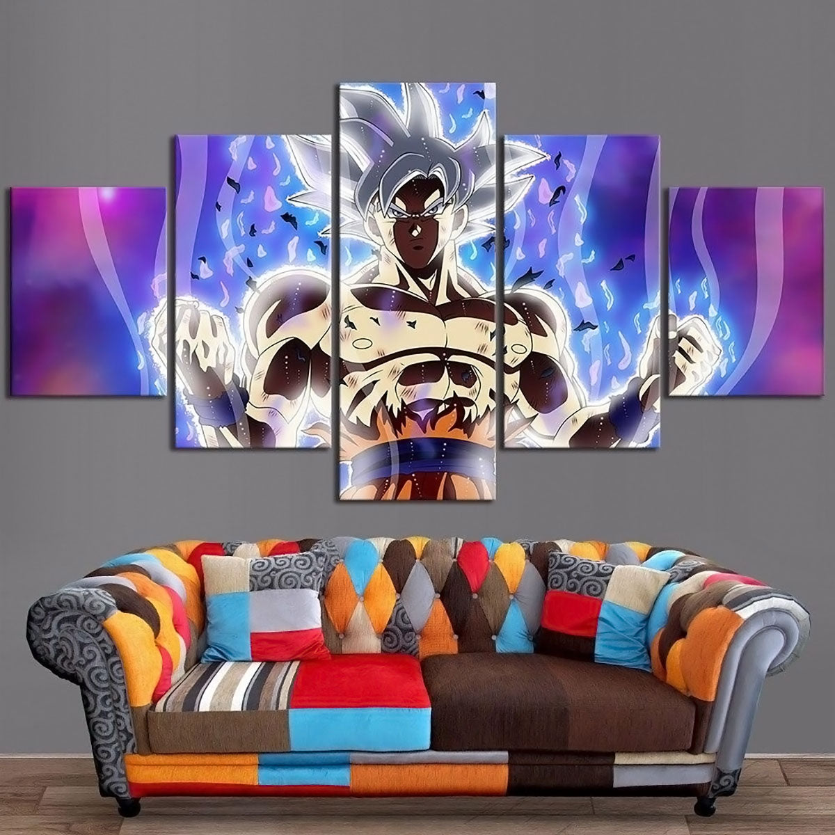 Dragon Ball - 5 Pieces Wall Art - Mastered Ultra Instinct Goku - Dragon Ball Poster - Dragon Ball Canvas
