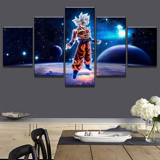 Dragon Ball - 5 Pieces Wall Art - Mastered Ultra Instinct Goku - Dragon Ball Poster - Dragon Ball Canvas