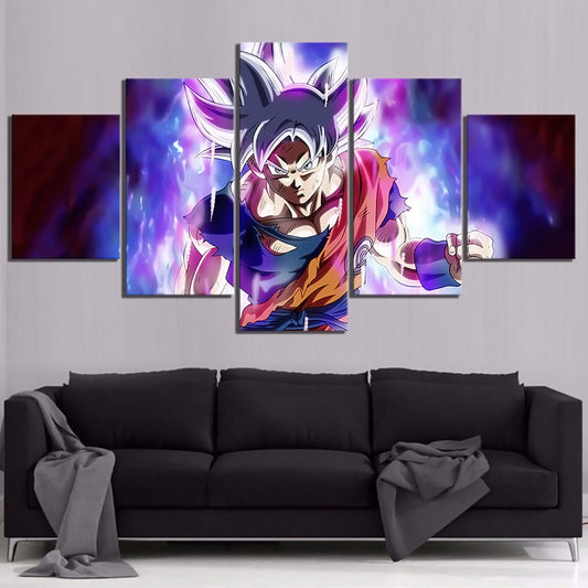 Dragon Ball - 5 Pieces Wall Art - Mastered Ultra Instinct Goku - Dragon Ball Poster - Dragon Ball Canvas