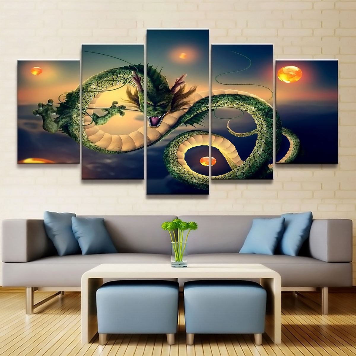 Dragon Ball - 5 Pieces Wall Art - Shenlong - Dragon Ball Poster - Dragon Ball Canvas