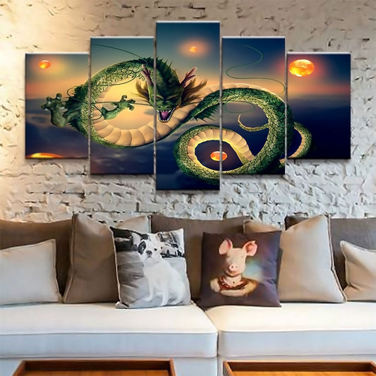 Dragon Ball - 5 Pieces Wall Art - Shenlong - Dragon Ball Poster - Dragon Ball Canvas