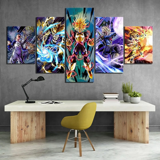 Dragon Ball - 5 Pieces Wall Art - Trunk - Super Saiyan - Dragon Ball Poster - Dragon Ball Canvas