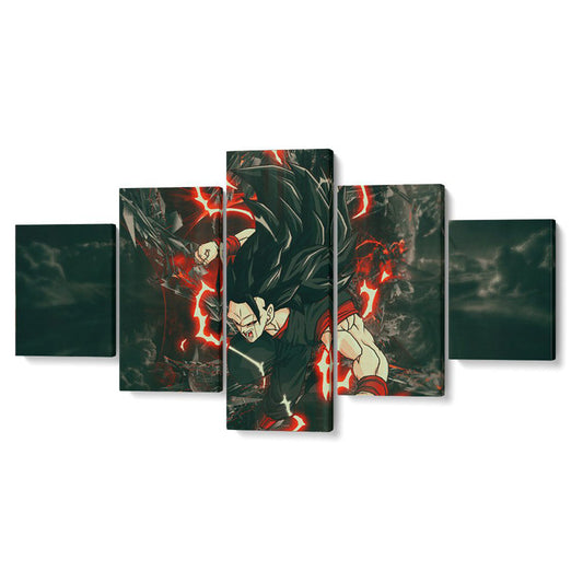 Dragon Ball - 5 Pieces Wall Art - Vegeto - Dragon Ball Poster - Dragon Ball Canvas