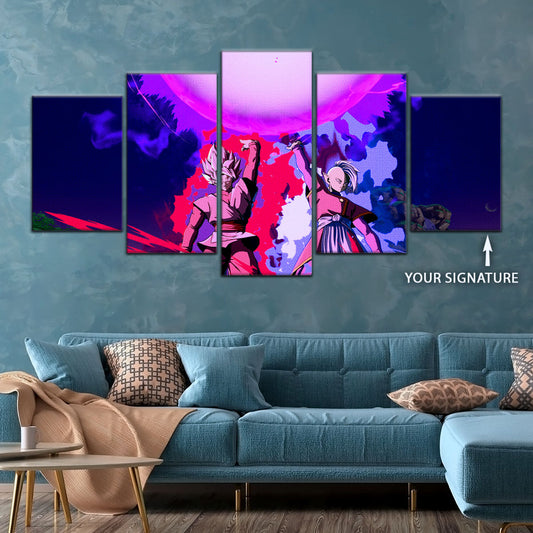 Dragon Ball Super Canvas Wall Art - DR5135 - Super Saiyan Rose Goku Black and Zamasu