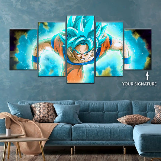 Dragon Ball Super Canvas Wall Art - DR5048 - Super Saiyan Blue Goku