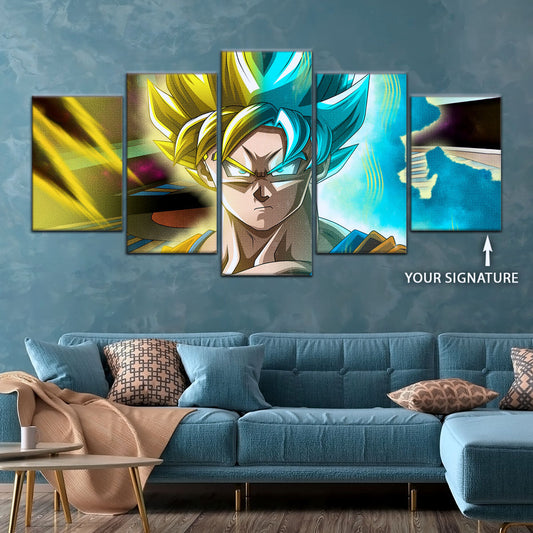 Dragon Ball Super Canvas Wall Art - DR5049 - Super Saiyan Blue Goku