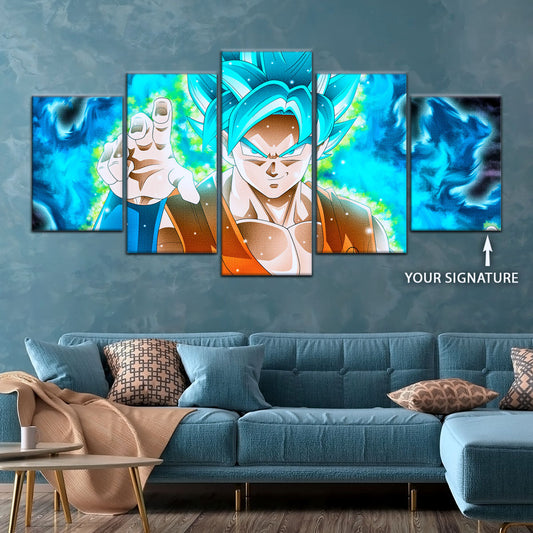 Dragon Ball Super Canvas Wall Art - DR5051 - Super Saiyan Blue Goku