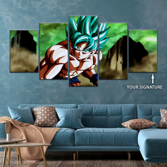 Dragon Ball Super Canvas Wall Art - DR5055 - Super Saiyan Blue Goku