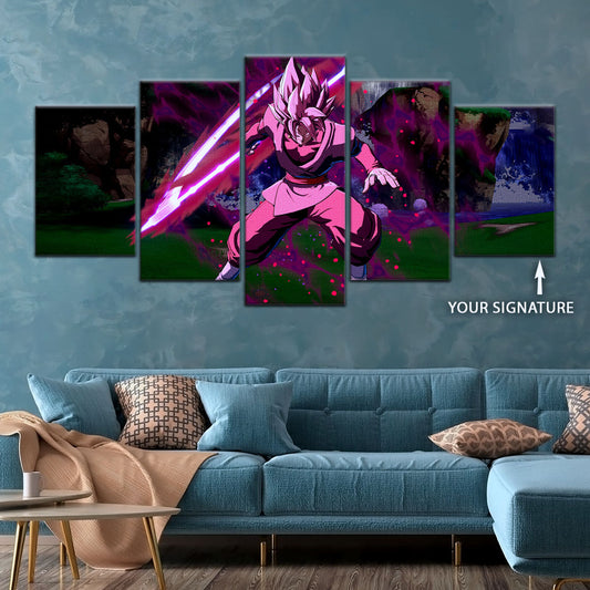 Dragon Ball Super Canvas Wall Art - DR5010 - Super Saiyan Rose Black Goku