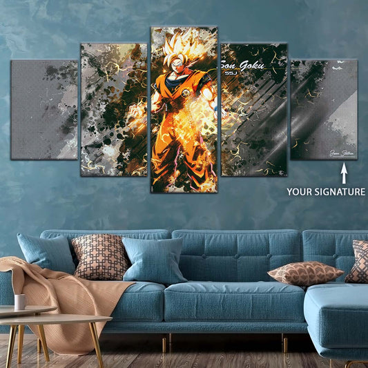Dragon Ball Wall Art - DR5037 - Goku - Super Saiyan - Dragon Ball Z - Dragon Ball Poster - Dragon Ball Canvas