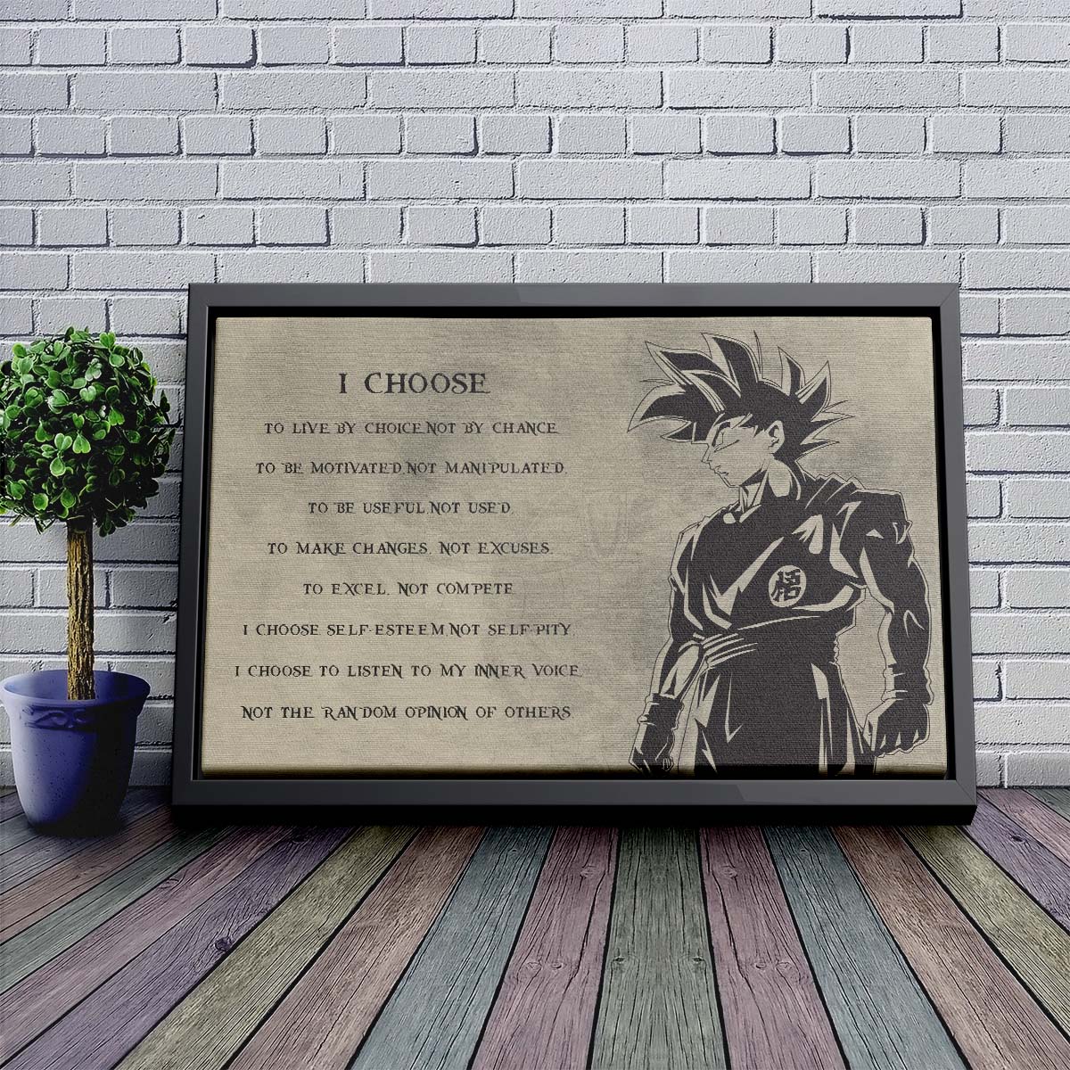 Dragon Ball Wall Art - Dragon Ball Poster - Dragon Ball Canvas - I Choose - Goku - DR031 - Horizontal Canvas - Horizontal Poster