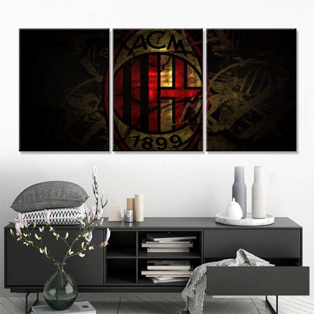 Football Wall Art - FB5025 - Serie A - AC Milan - ACM 1899 - Football Poster - Football Canvas