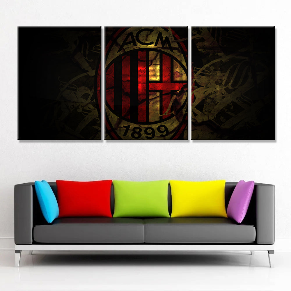 Football Wall Art - FB5025 - Serie A - AC Milan - ACM 1899 - Football Poster - Football Canvas