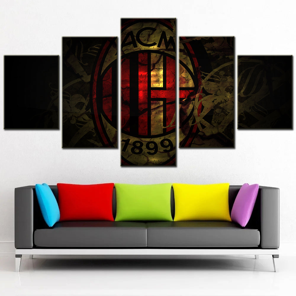 Football Wall Art - FB5025 - Serie A - AC Milan - ACM 1899 - Football Poster - Football Canvas