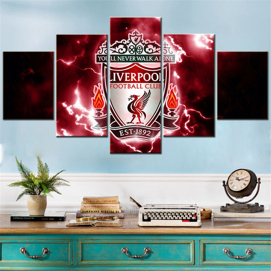 Football - 5 Pieces Wall Art - FB5003 - Liverpool Soccer Football - Liverpool Football Club - Football Poster - Football Canvas
