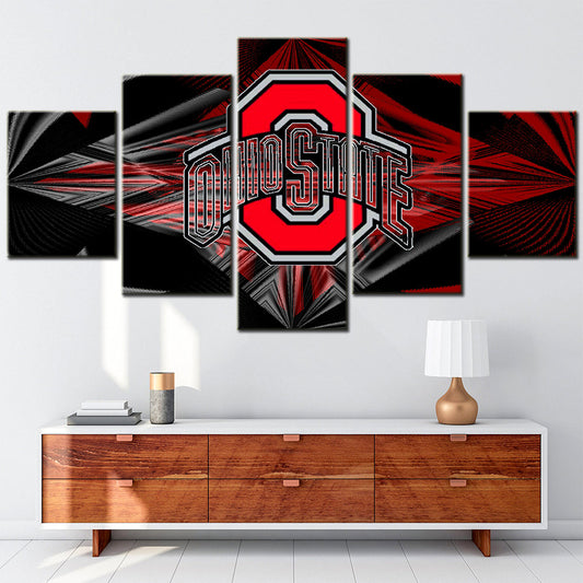 American Football Canvas Wall Art - FT5003 - Ohio State Buckeyes Football