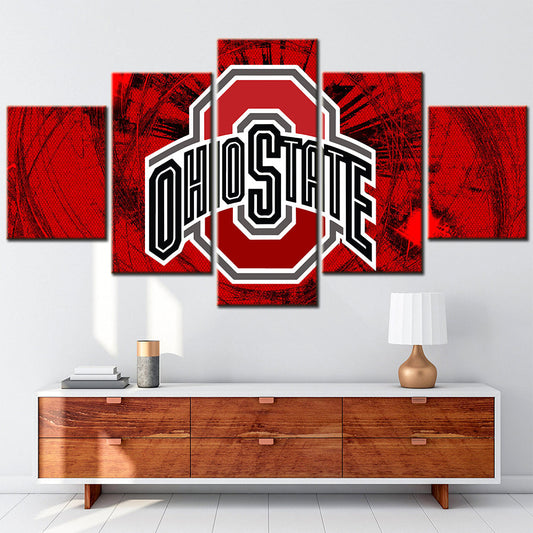 American Football Canvas Wall Art - FT5004 - Ohio State Buckeyes Football