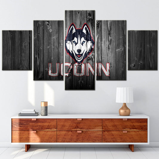 Football Team - 5 Pieces Wall Art - FT5008 - UCONN University Of Connecticut - Football Team Poster - Football Team Canvas