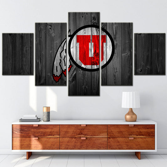 American Football Canvas Wall Art - FT5011 - Utah Utes College Football