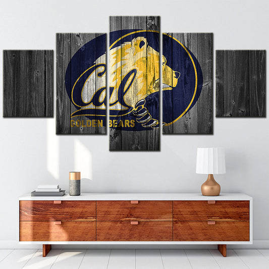 Football Team - 5 Pieces Wall Art - FT5017 - California Golden Bears College Sports - Football Team Poster - Football Team Canvas