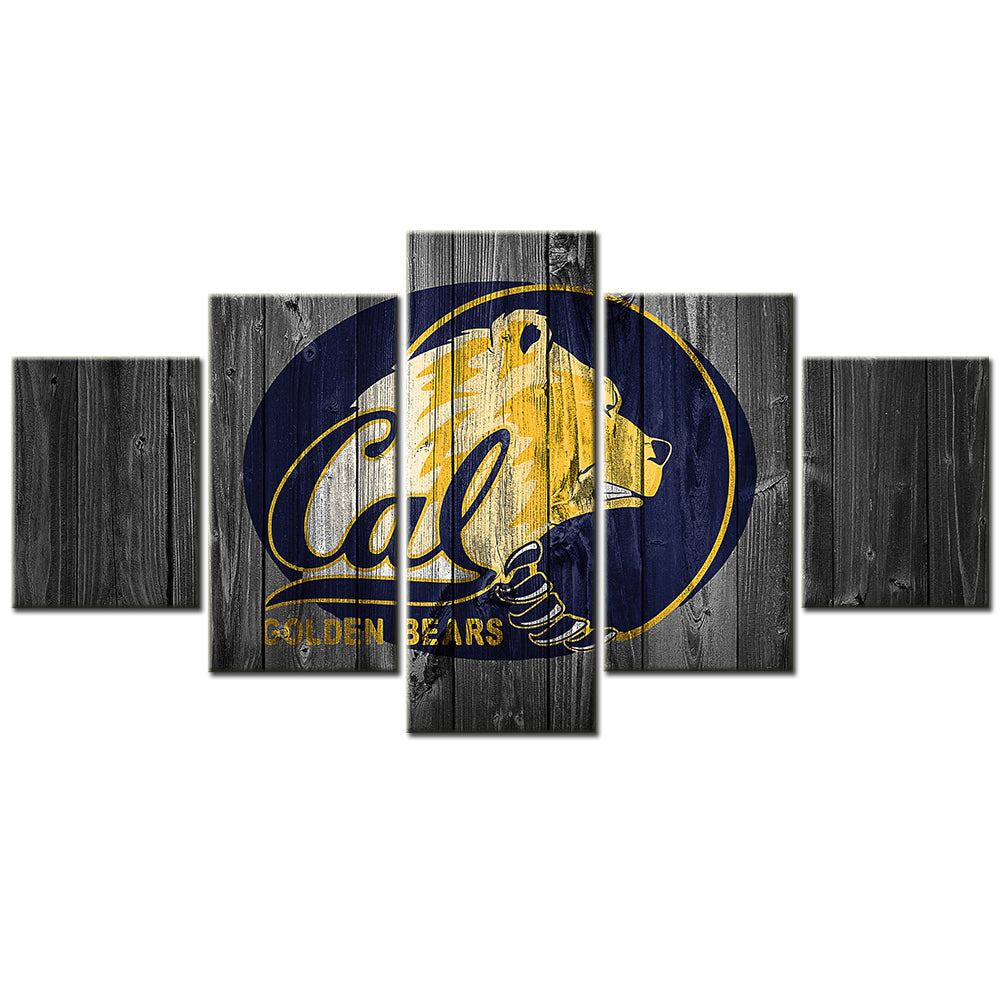 Football Team - 5 Pieces Wall Art - FT5017 - California Golden Bears College Sports - Football Team Poster - Football Team Canvas