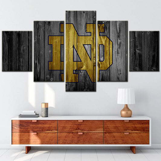 Football Team - 5 Pieces Wall Art - FT5023 - Notre Dame Fighting Irish Football - Football Team Poster - Football Team Canvas