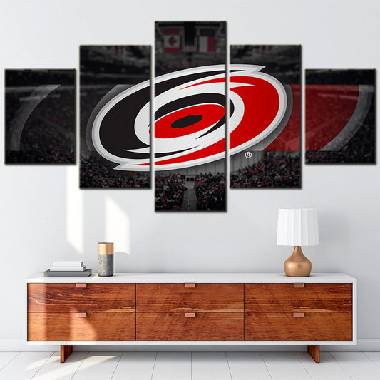 Hockey - 5 Pieces Wall Art - HK5003 - Carolina Hurricanes Stadium - Ice Hockey Team - Hockey Poster - Hockey Canvas