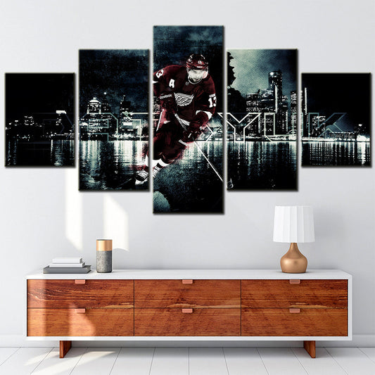 Hockey Canvas Wall Art - HK5010 - Detroit Red Wings