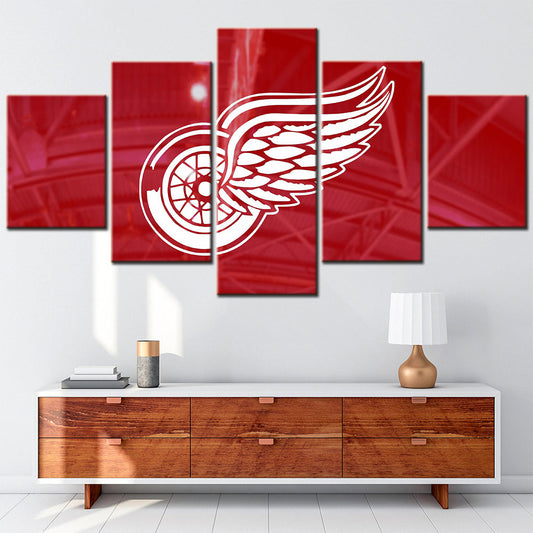 Hockey Wall Art - HK5007 - Detroit Red Wings - Ice Hockey Team - Hockey Poster - Hockey Canvas