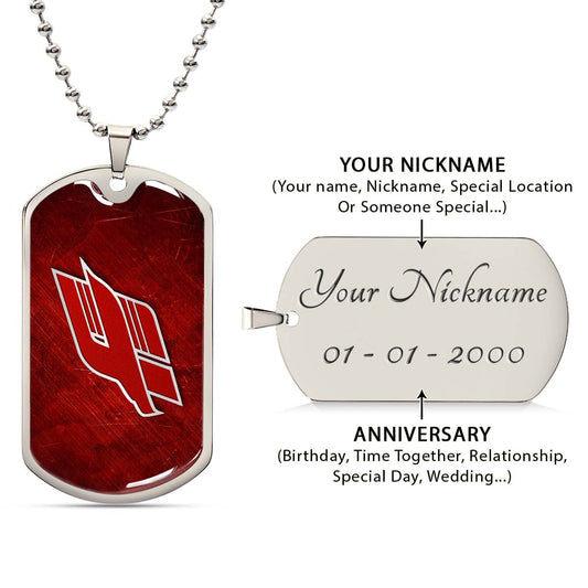 Hockey Dog Tag Necklace - HKD014 - Avangard Omsk - Military Ball Chain