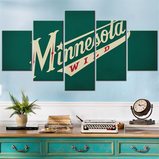 Hockey Canvas Wall Art - IH5002 - Minnesota Wild Green
