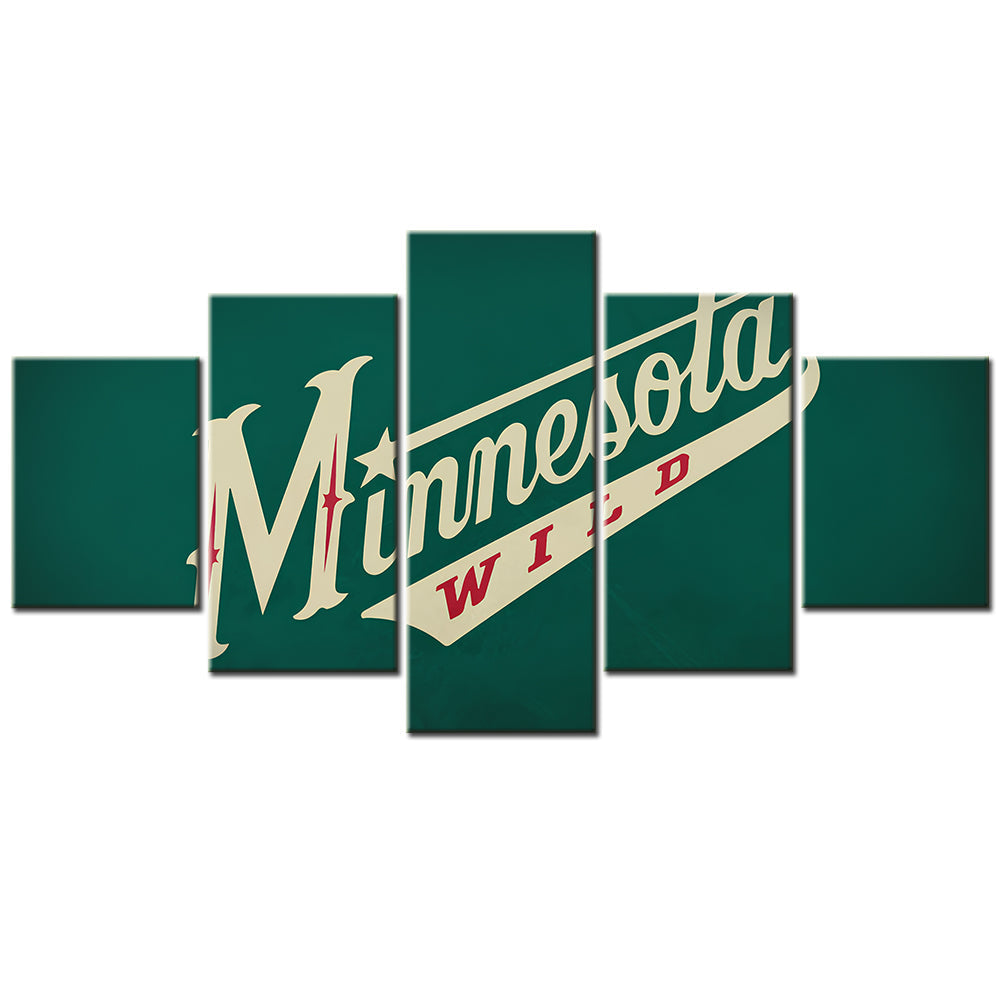 Hockey Canvas Wall Art - IH5002 - Minnesota Wild Green