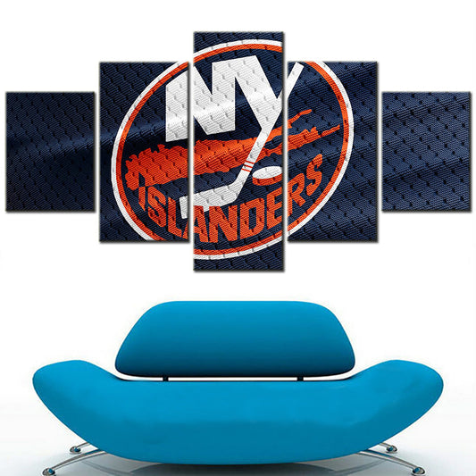 Ice Hockey Team - 5 Pieces Wall Art - IH5004 - New York Islanders - Ice Hockey Team Poster - Ice Hockey Team Canvas